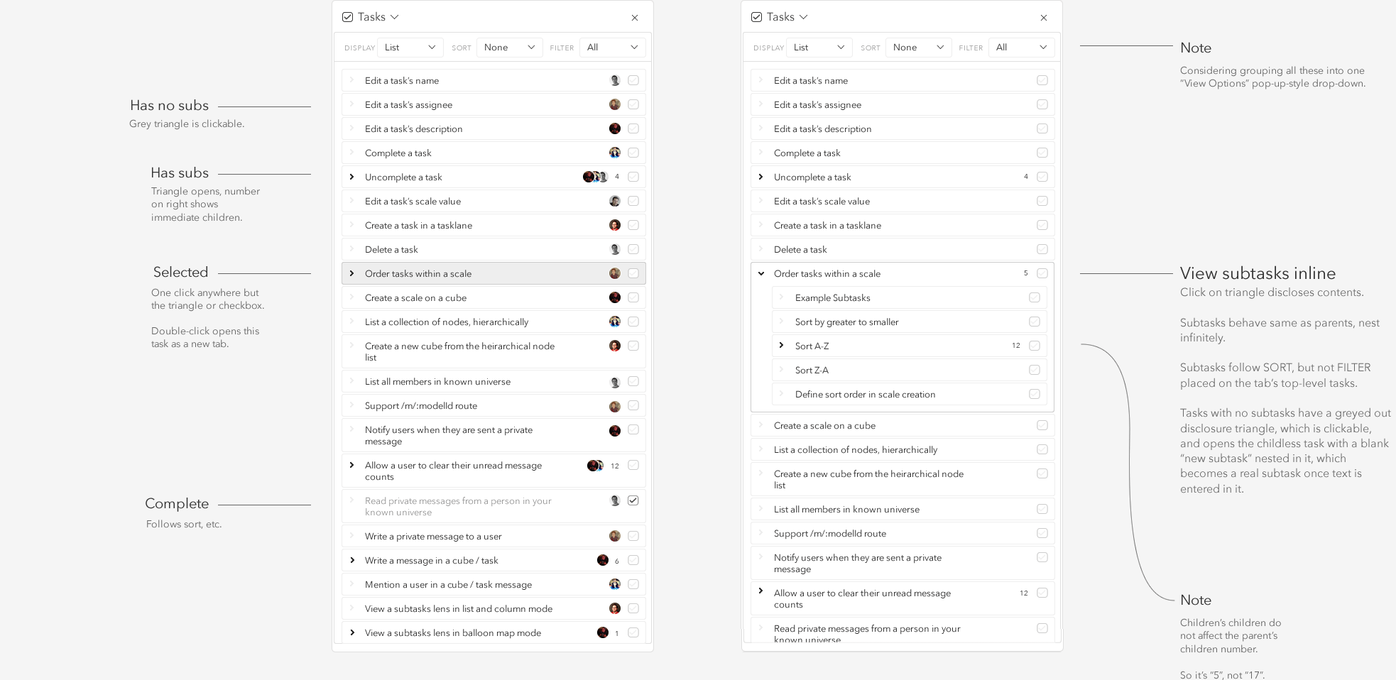 Tasks